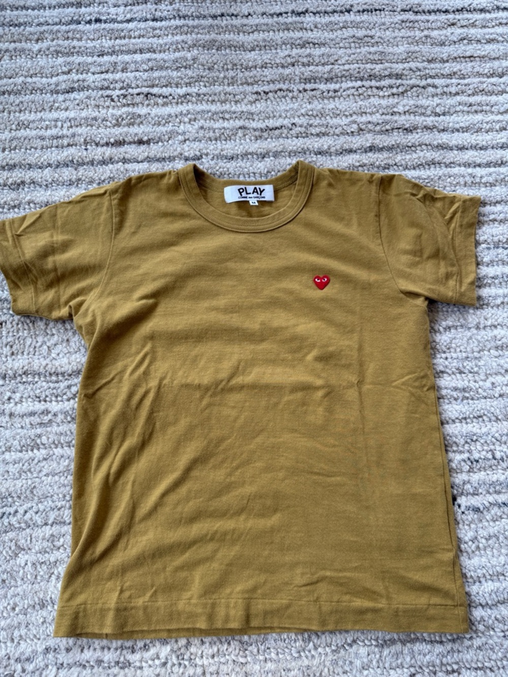 Olive Green Play Comme des Garcons Logo Tee